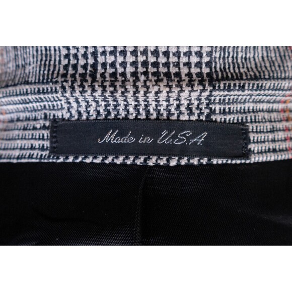 VTG Stanley Blacker Sport Coat Jacket Blazer Plaid Gray Two Button Sz 46R EUC - Picture 12 of 13